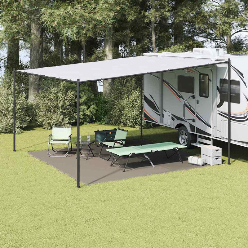 vidaXL Covoare pentru Cort Manual Gri deschis 400 x 400 cm Polietilenă