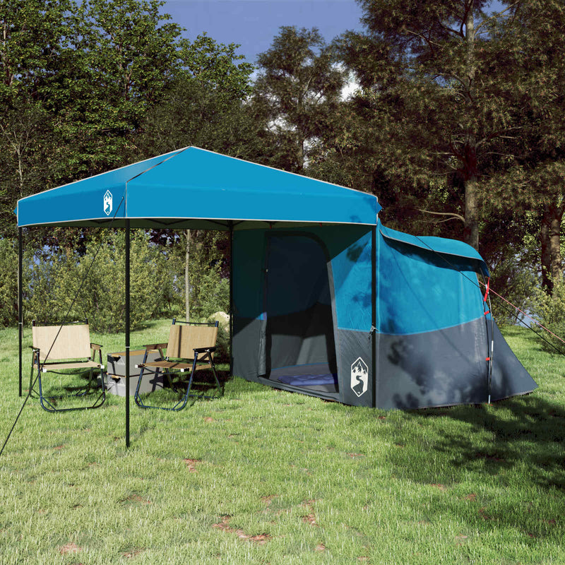 vidaXL Set Cort pentru Camping 2 pcs albastru Tafetă și Material