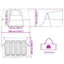 vidaXL Set Cort pentru Camping 2 pcs albastru Tafetă și Material
