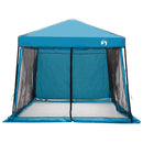 vidaXL Set Cort pentru Camping 2 pcs albastru Tafetă și Material