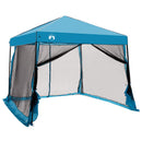 vidaXL Set Cort pentru Camping 2 pcs albastru Tafetă și Material