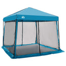vidaXL Set Cort pentru Camping 2 pcs albastru Tafetă și Material