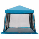 vidaXL Set Cort pentru Camping 2 pcs albastru Tafetă și Material