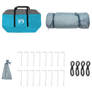 vidaXL Set Cort pentru Camping 2 pcs albastru Tafetă și Material