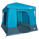 vidaXL Set Cort pentru Camping 2 pcs albastru Tafetă și Material