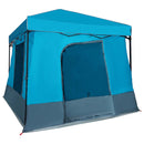 vidaXL Set Cort pentru Camping 2 pcs albastru Tafetă și Material