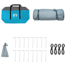 vidaXL Set Cort pentru Camping 2 pcs albastru Tafetă și Material