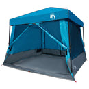 vidaXL Set Cort pentru Camping 2 pcs albastru Tafetă și Material