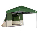 vidaXL Set Cort pentru Camping 2 pcs Verde Tafetă și Material