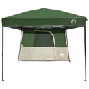 vidaXL Set Cort pentru Camping 2 pcs Verde Tafetă și Material
