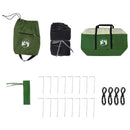 vidaXL Set Cort pentru Camping 2 pcs Verde Tafetă și Material