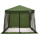 vidaXL Set Cort pentru Camping 2 pcs Verde Tafetă și Material