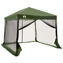 vidaXL Set Cort pentru Camping 2 pcs Verde Tafetă și Material