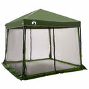 vidaXL Set Cort pentru Camping 2 pcs Verde Tafetă și Material