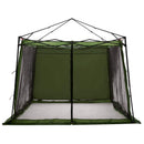 vidaXL Set Cort pentru Camping 2 pcs Verde Tafetă și Material