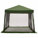 vidaXL Set Cort pentru Camping 2 pcs Verde Tafetă și Material
