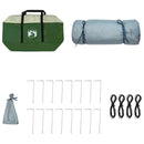 vidaXL Set Cort pentru Camping 2 pcs Verde Tafetă și Material