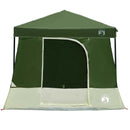 vidaXL Set Cort pentru Camping 2 pcs Verde Tafetă și Material