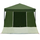 vidaXL Set Cort pentru Camping 2 pcs Verde Tafetă și Material