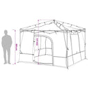 vidaXL Set Cort pentru Camping 2 pcs Verde Tafetă și Material