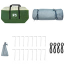 vidaXL Set Cort pentru Camping 2 pcs Verde Tafetă și Material