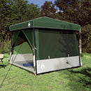 vidaXL Set Cort pentru Camping 2 pcs Verde Tafetă și Material