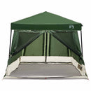 vidaXL Set Cort pentru Camping 2 pcs Verde Tafetă și Material
