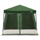 vidaXL Set Cort pentru Camping 2 pcs Verde Tafetă și Material