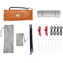 vidaXL Set Cort pentru Camping 2 pcs Portocaliu Tafetă și Material