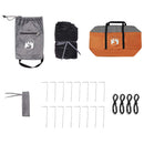 vidaXL Set Cort pentru Camping cu acoperiș 2 pcs Gri și Portocalie