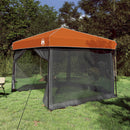 vidaXL Set Cort pentru Camping cu acoperiș 2 pcs Gri și Portocalie
