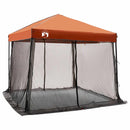 vidaXL Set Cort pentru Camping cu acoperiș 2 pcs Gri și Portocalie