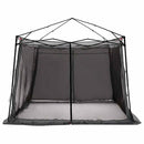 vidaXL Set Cort pentru Camping cu acoperiș 2 pcs Gri și Portocalie