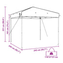 vidaXL Set Cort pentru Camping cu acoperiș 2 pcs Gri și Portocalie