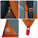 vidaXL Set Cort pentru Camping cu acoperiș 2 pcs Gri și Portocalie