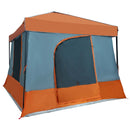 vidaXL Set Cort pentru Camping cu acoperiș 2 pcs Gri și Portocalie