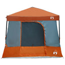 vidaXL Set Cort pentru Camping cu acoperiș 2 pcs Gri și Portocalie