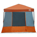 vidaXL Set Cort pentru Camping cu acoperiș 2 pcs Gri și Portocalie