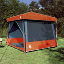 vidaXL Set Cort pentru Camping cu acoperiș 2 pcs Gri și Portocalie