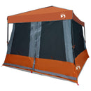 vidaXL Set Cort pentru Camping cu acoperiș 2 pcs Gri și Portocalie