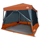 vidaXL Set Cort pentru Camping cu acoperiș 2 pcs Gri și Portocalie