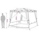 vidaXL Set Cort pentru Camping cu acoperiș 2 pcs Gri și Portocalie