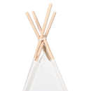 vidaXL Cort Teepee Alb 120 x 120 x 150 cm Țesătură și Plastic