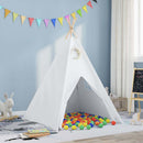 vidaXL Cort Teepee Alb 120 x 120 x 150 cm Țesătură și Plastic