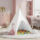 vidaXL Cort Teepee Alb 120 x 120 x 150 cm Țesătură și Plastic