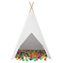 vidaXL Cort Teepee Alb 120 x 120 x 150 cm Țesătură și Plastic