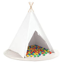 vidaXL Cort Teepee Alb 120 x 120 x 150 cm Țesătură și Plastic
