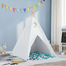 vidaXL Cort Teepee Alb 120 x 120 x 150 cm Țesătură și Plastic