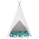 vidaXL Cort Teepee Alb 120 x 120 x 150 cm Țesătură și Plastic