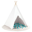 vidaXL Cort Teepee Alb 120 x 120 x 150 cm Țesătură și Plastic